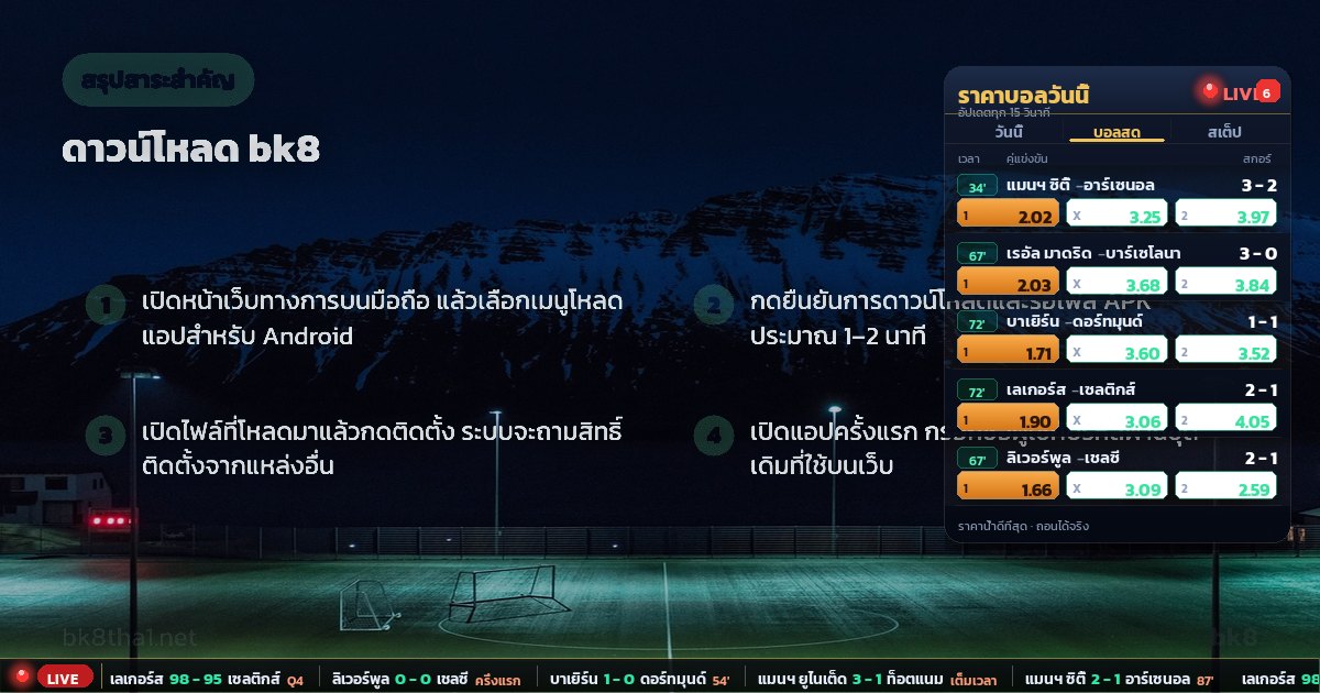 ดาวน์โหลด bk8 – สรุปสาระสำคัญ