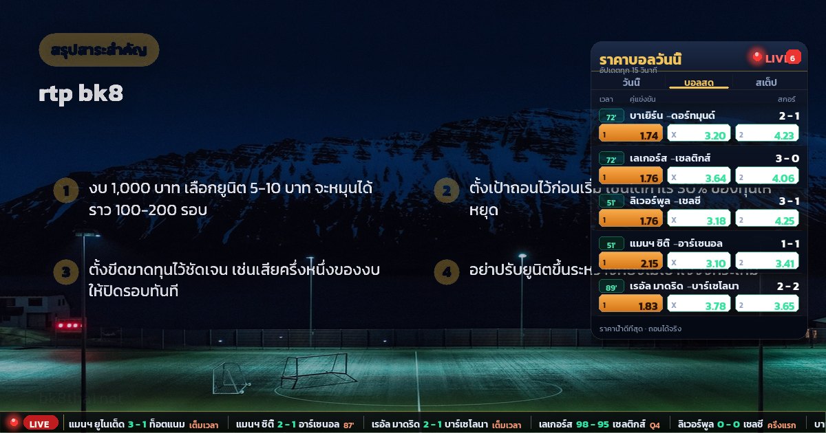rtp bk8 – สรุปสาระสำคัญ
